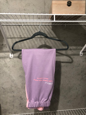 Vintage Lilac Pink Color-block Sweatpants