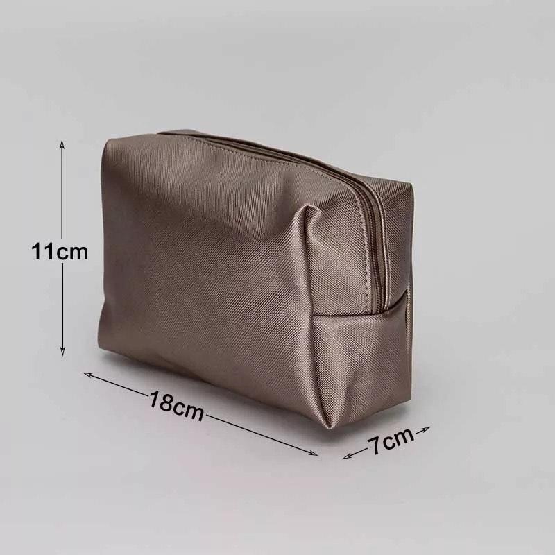 LE CHIC LADY Cosmetic Pouch Bag- Brown Cosmetic Bag