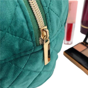 LE CHIC LADY Orange red Velvet Luxury Cosmetic Bag Cosmetic Bag