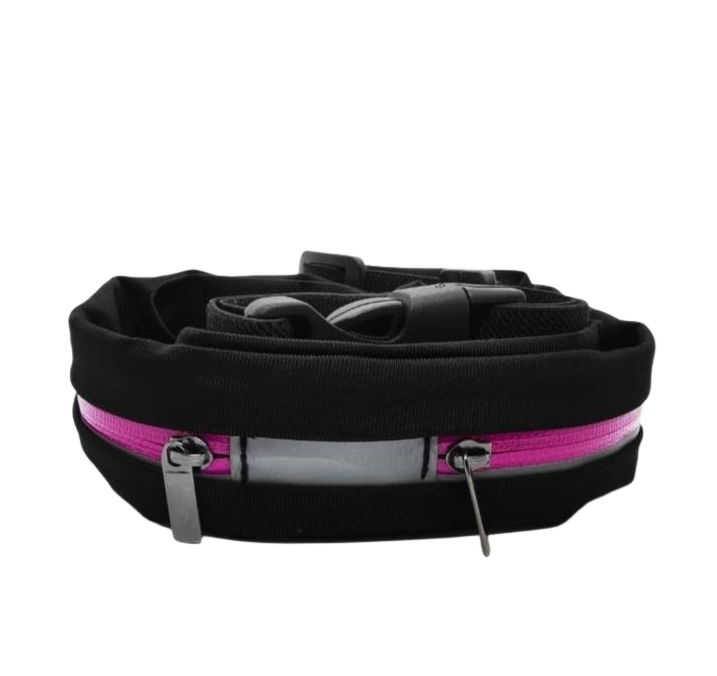 LE CHIC LADY Running Belt Waist Pack- Black and Purple Fitness Accessory