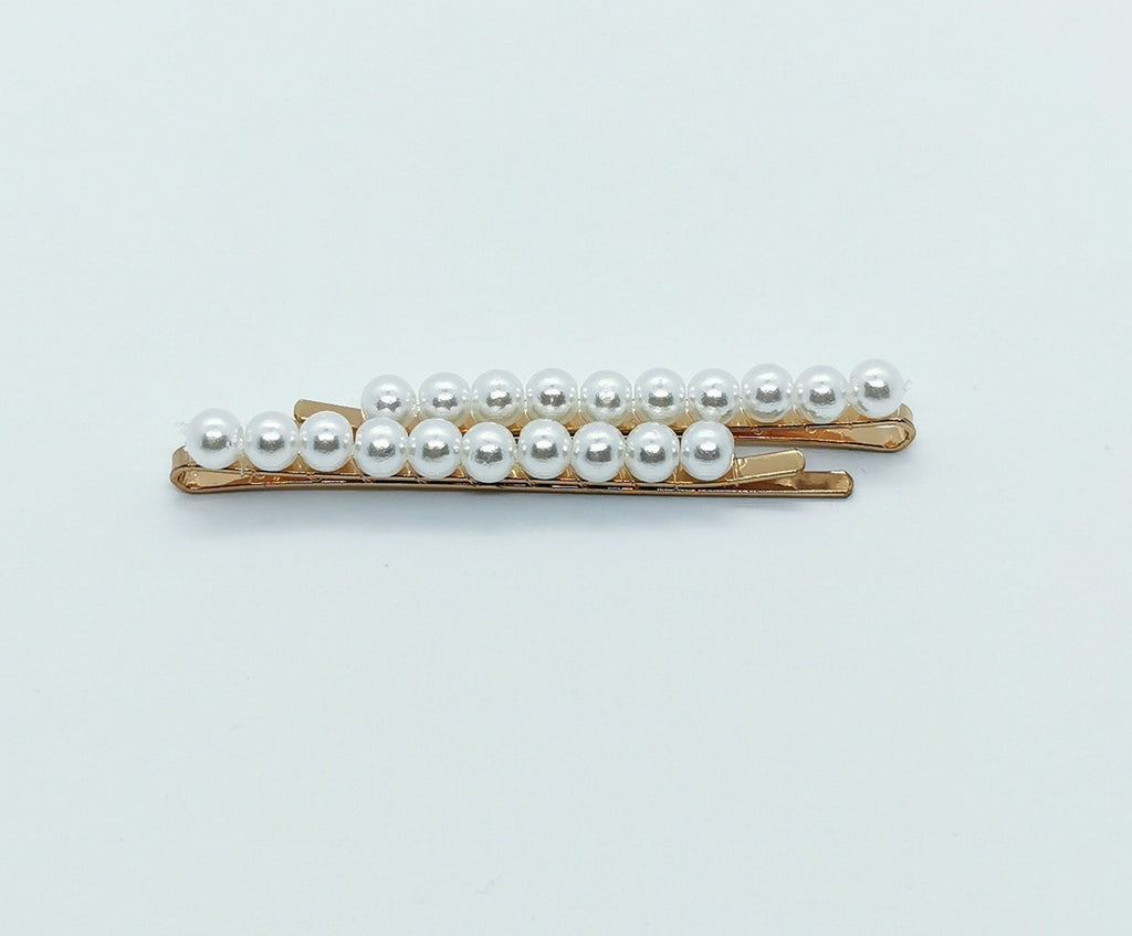 LE CHIC LADY Small Pearly Hair Clip | Set of 2 Hair Accessory