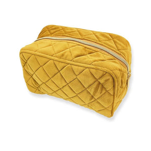 LE CHIC LADY Yellow Velvet Luxury Cosmetic Bag Cosmetic Bag