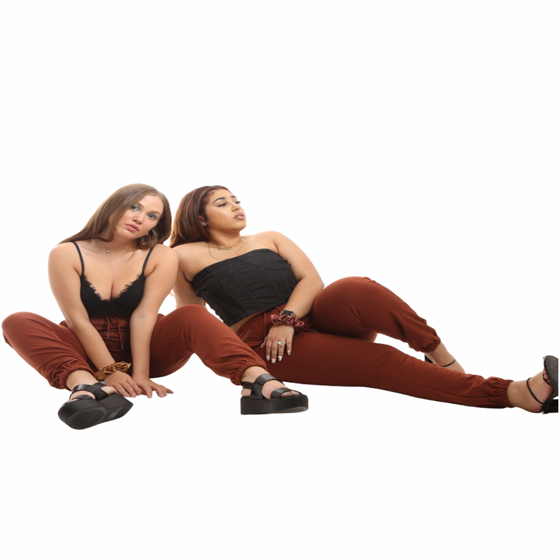 LECHICLADY LE CHIC LADY Brown Sweatpant